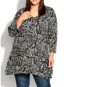 ARNA York Valerie Print Go Crazy Tunic Top  (R04.5)
